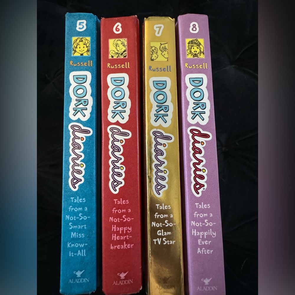 Dork Diaries Series by Rachel Renee Russell (Set of 4) books 5-8